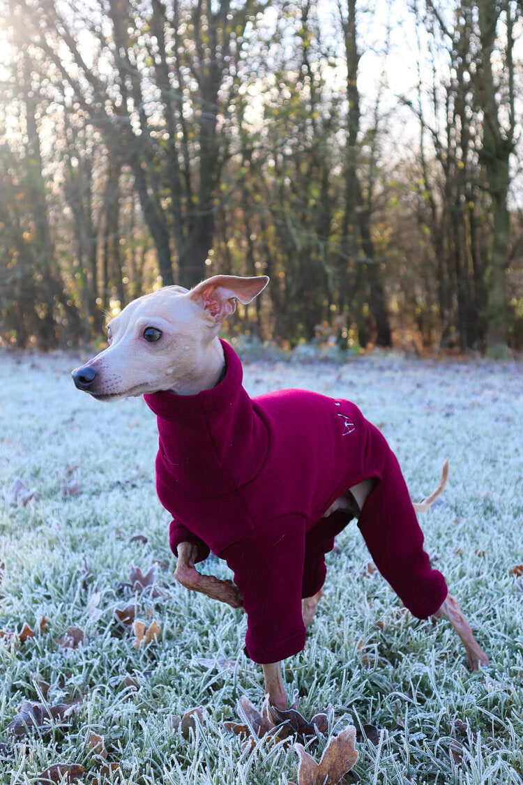 Italian Greyhound & Whippet Fleece Merlot