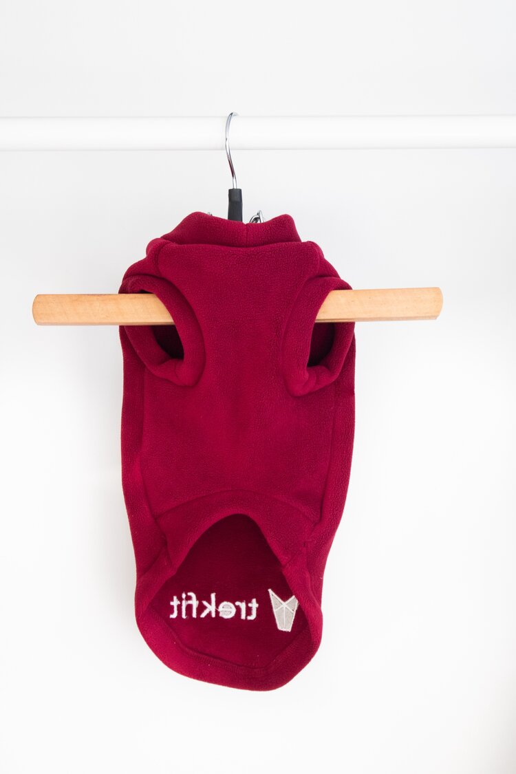 Dachshund Fleece Merlot