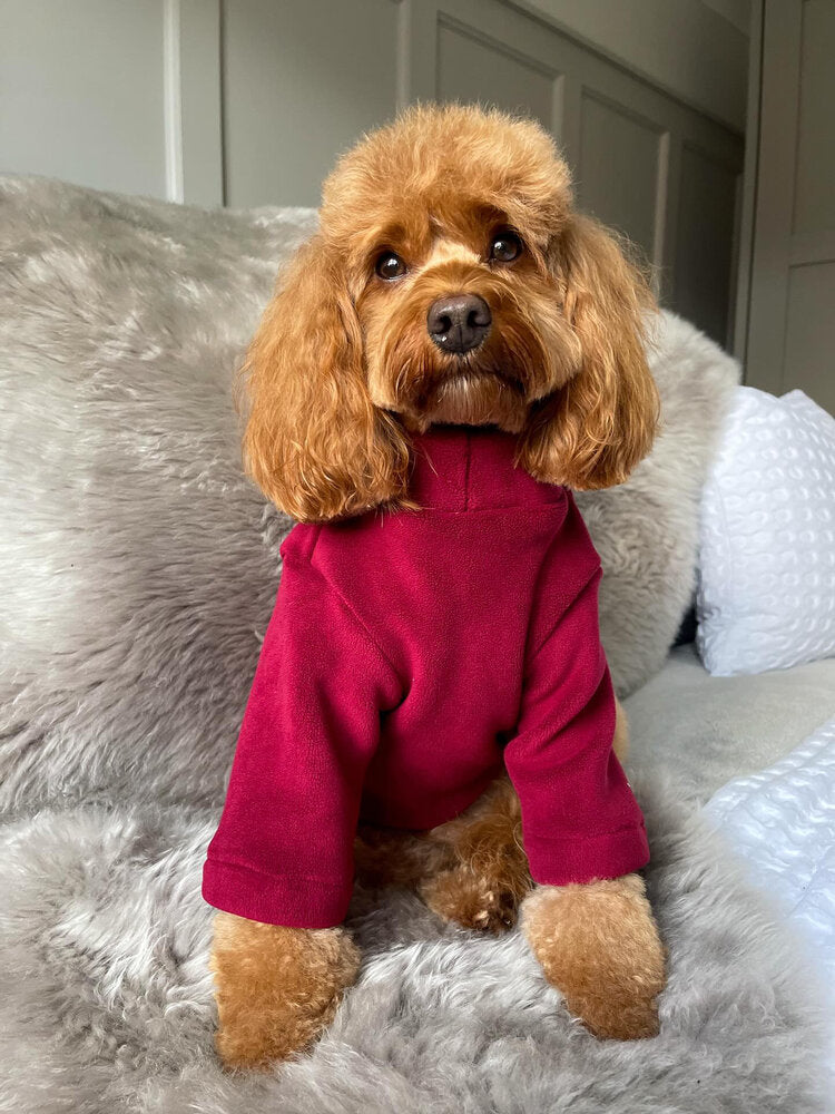 2 Leg Dog Fleece Merlot